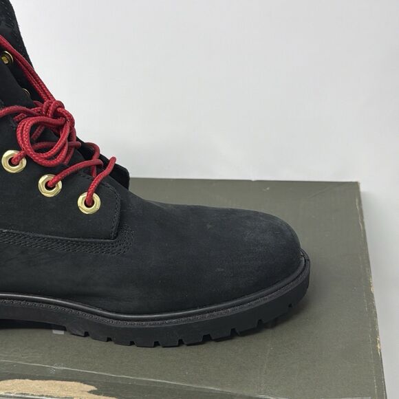 Timberland Heritage 6” Waterproof Boots Women’s 10 Black Nubuck Red STORE MODEL - Picture 16 of 16